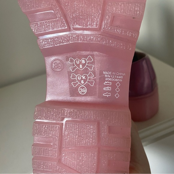 Iron Fist Iridescent Holographic Pink Platform Shoes - Picture 7 of 11